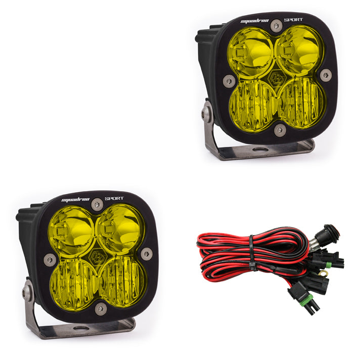 Baja Designs Squadron Sport Black LED Aux Light Pod (Pair)