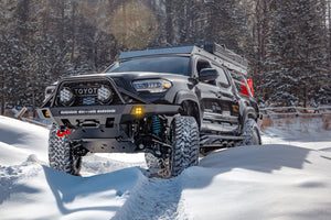 C4 Fabrication's 2016+ Tacoma Overland Front Bumper with Full Height Bull Bar and Tube Gussets